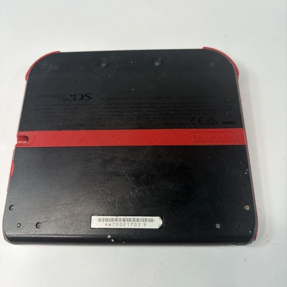 2 Nintendo 2DS Console Black / Red Crimson Slate Model Untested For Parts Set